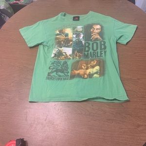 Bob Marley Zion Trenchtown Rock Distressed Green Men’s Sz Large T-shirt Concert